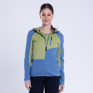 sFleece Merino Jacke Migri w stahlblau/pistazie für Damen von SCROC für dein Workout.