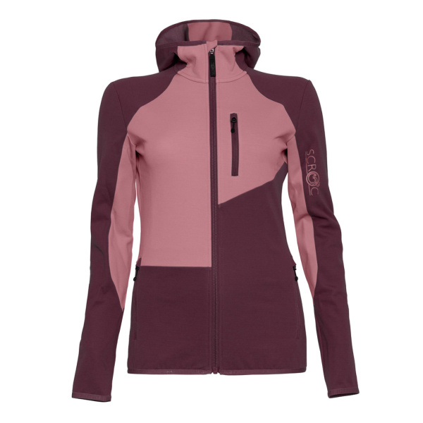 sFleece Merino Jacke Migri w weinrot für Damen von SCROC.