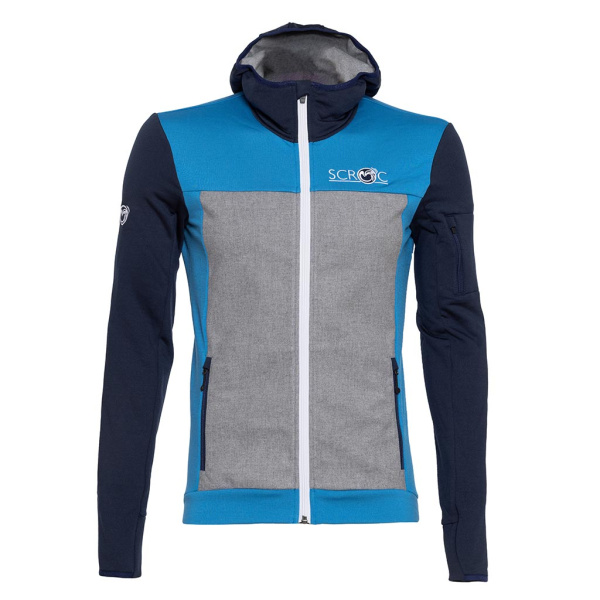 sFleece Merino Jacke Roka blau/dunkelblau für Herren von SCROC.