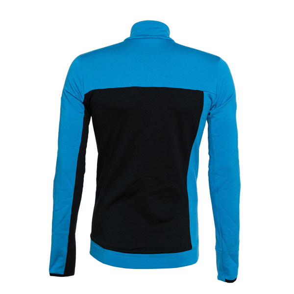 Rückansicht sFleece Merino Jacke Varma blau/schwarz Herren von SCROC.