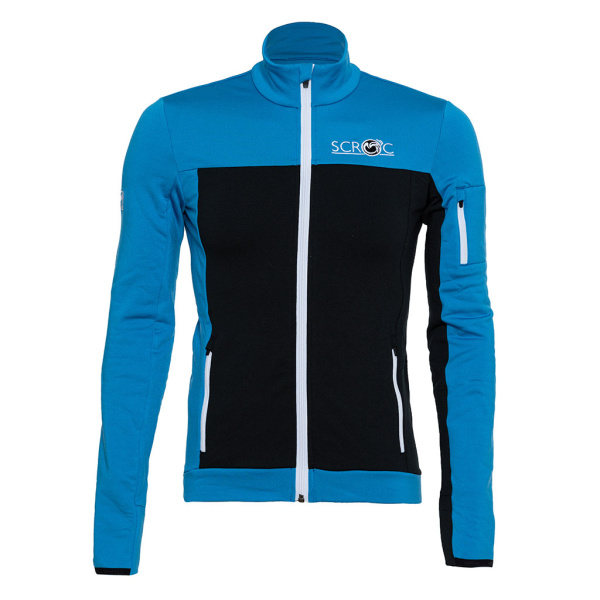 sFleece Merino Jacke Varma blau/schwarz Herren von SCROC.