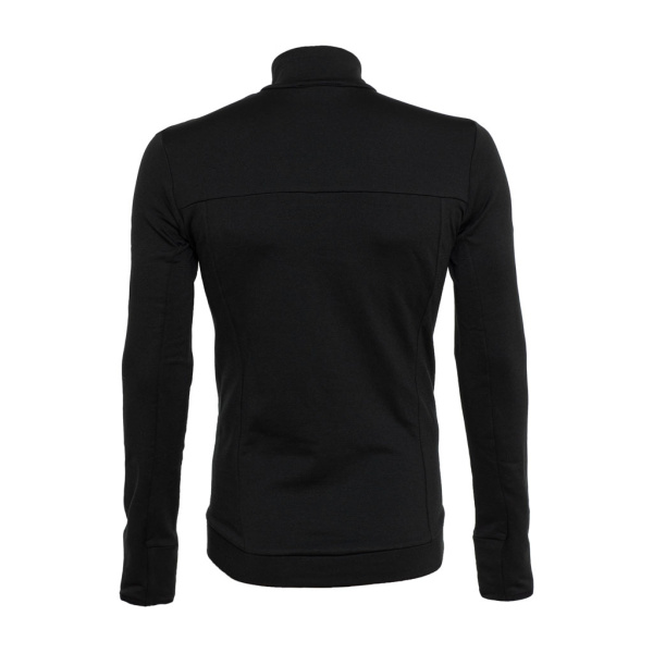 Rückansicht sFleece Merino Jacke Varma schwarz Herren von SCROC.