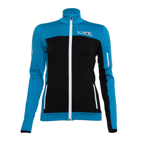 sFleece Merino Jacke Varma w blau/schwarz für Damen von SCROC.