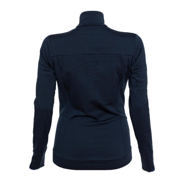 Rückansicht sFleece Merino Jacke Varma w dunkelblau für Damen von SCROC.