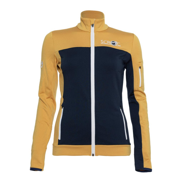 sFleece Merino Jacke Varma w honig/dunkelblau für Damen von SCROC.