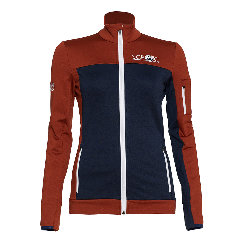 sFleece Merino Jacke Varma w rostbraun Damen von SCROC