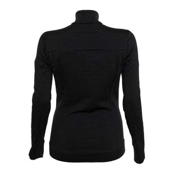 Rückansicht sFleece Merino Jacke Varma w schwarz für Damen von SCROC.