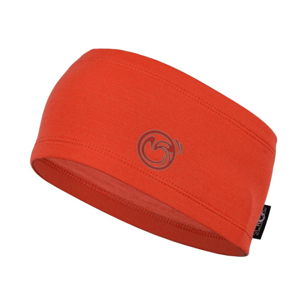 sFleece Merino Stirnband Drapo u blutorange für Damen und Herren von SCROC.