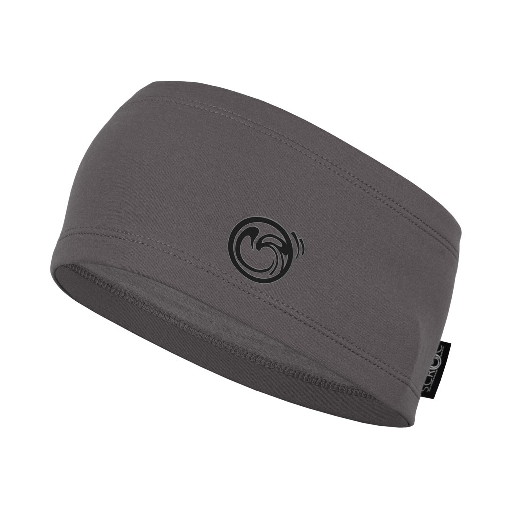 sFleece Merino Stirnband Drapo u dunkelgrau von SCROC