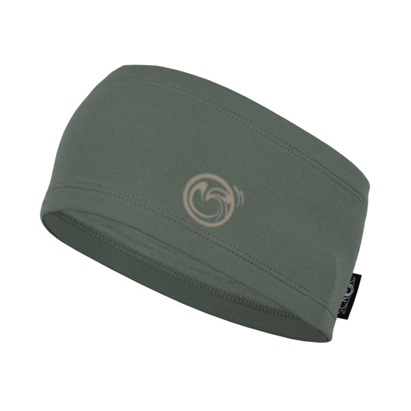sFleece Merino Stirnband Drapo u dunkler salbei für Damen und Herren von SCROC.