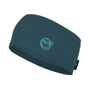 sFleece Merino Stirnband Drapo u petrol für Damen und Herren von SCROC.