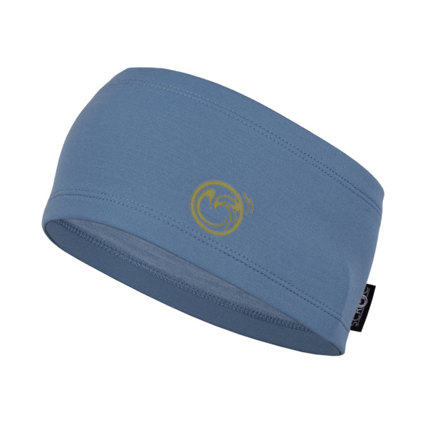 sFleece Merino Stirnband Drapo u stahlblau für Damen und Herren von SCROC.