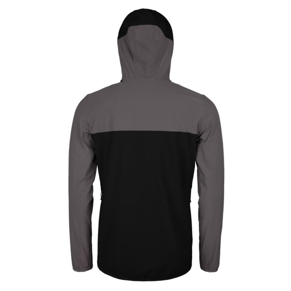 Rückansicht der sLoft Merino Hybrid Jacke Aglo m dunkelgrau für Herren von SCROC.