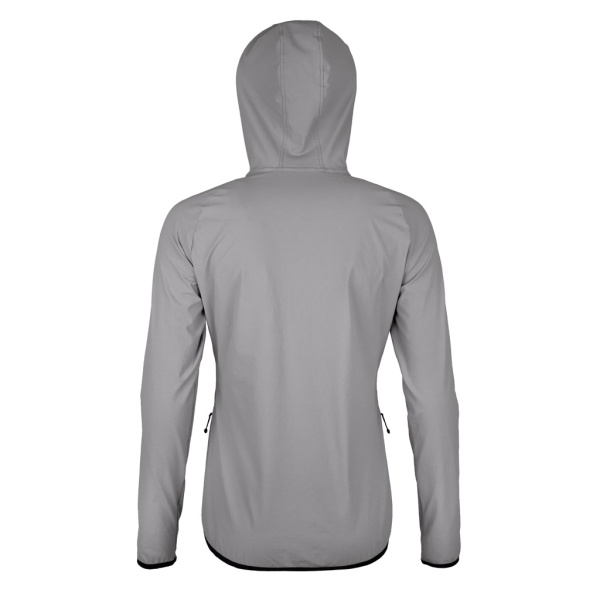 Rückansicht der sLoft Merino Hybrid Jacke Ami w in hellgrau für Damen von SCROC.