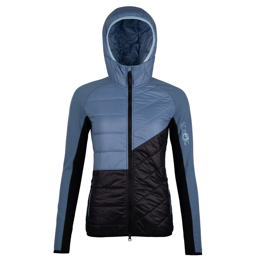 sLoft Merino Hybrid Jacke Flava stahlblau Damen von SCROC