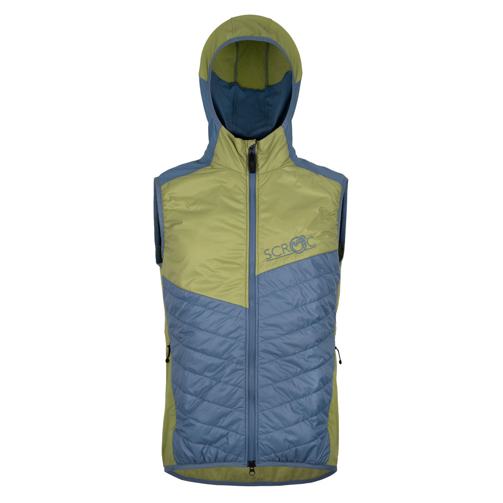 sLoft Merino Hybrid Weste Besto m stahlblau/pistazie Herren von SCROC