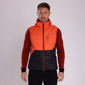 sLoft Merino Hybrid Weste Boli m in blutorange für Herren von SCROC