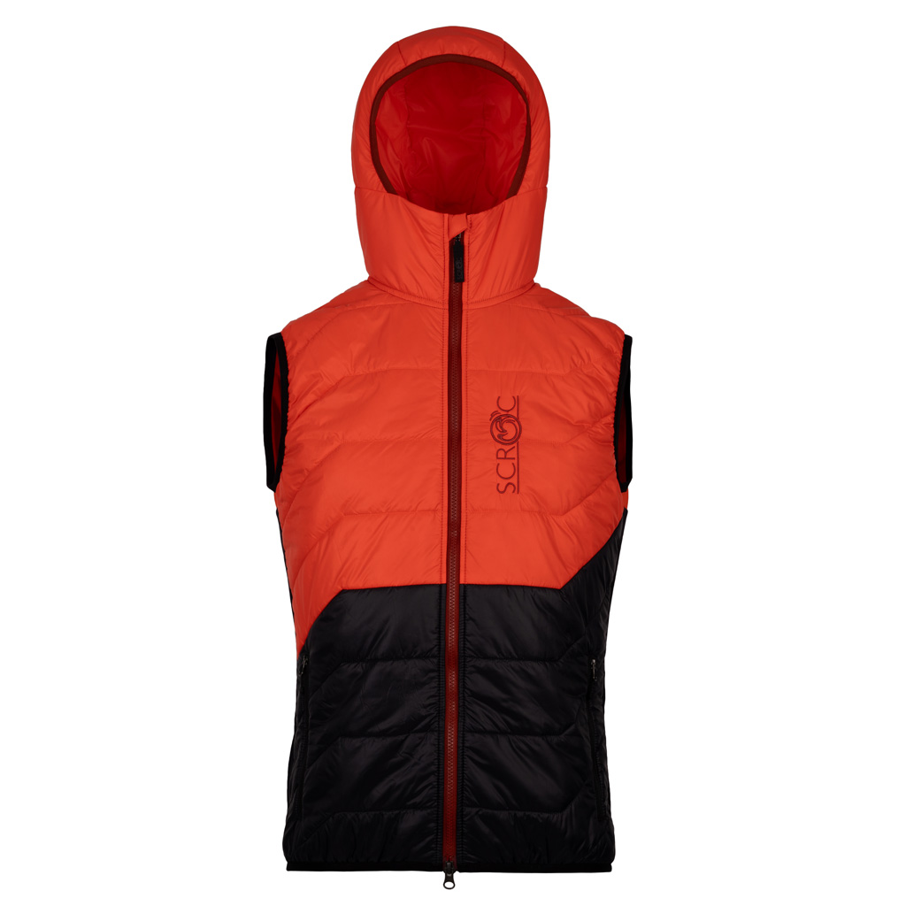 sLoft Merino Hybrid Weste Boli m blutorange für Herren von SCROC