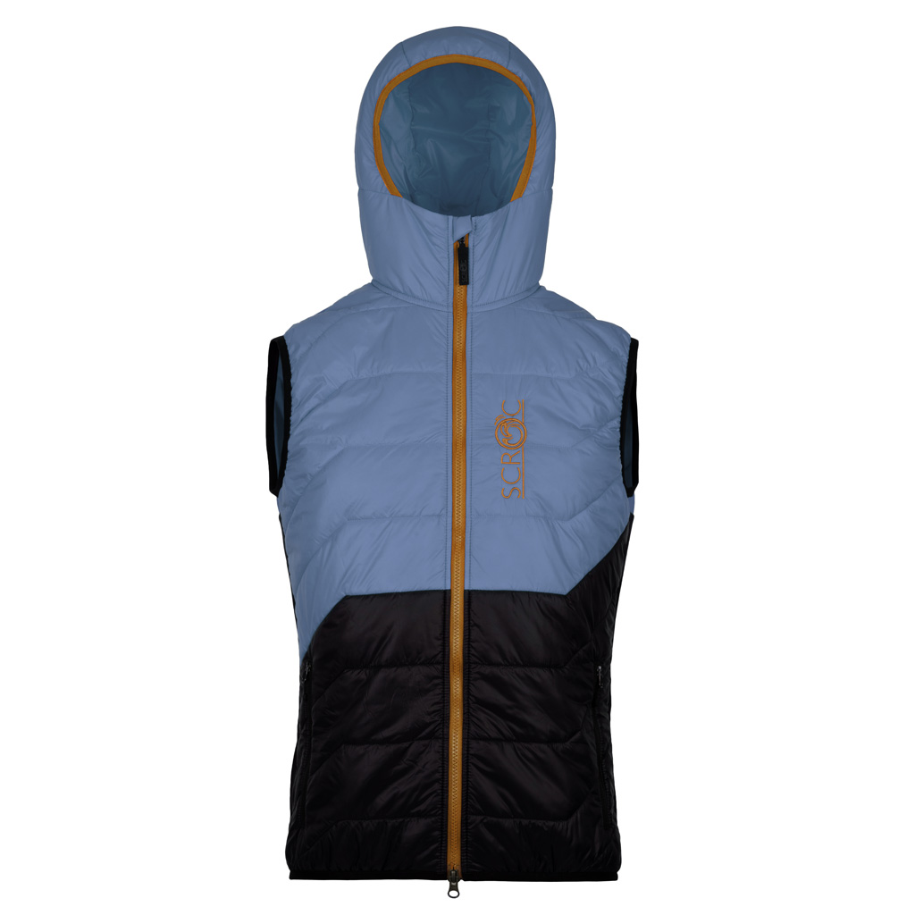 sLoft Merino Hybrid Weste Boli m stahlblau für Herren von SCROC
