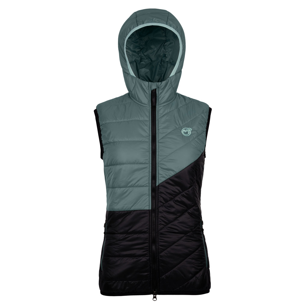 sLoft Merino Hybrid Weste Digna w dunkler-salbei für Damen von SCROC