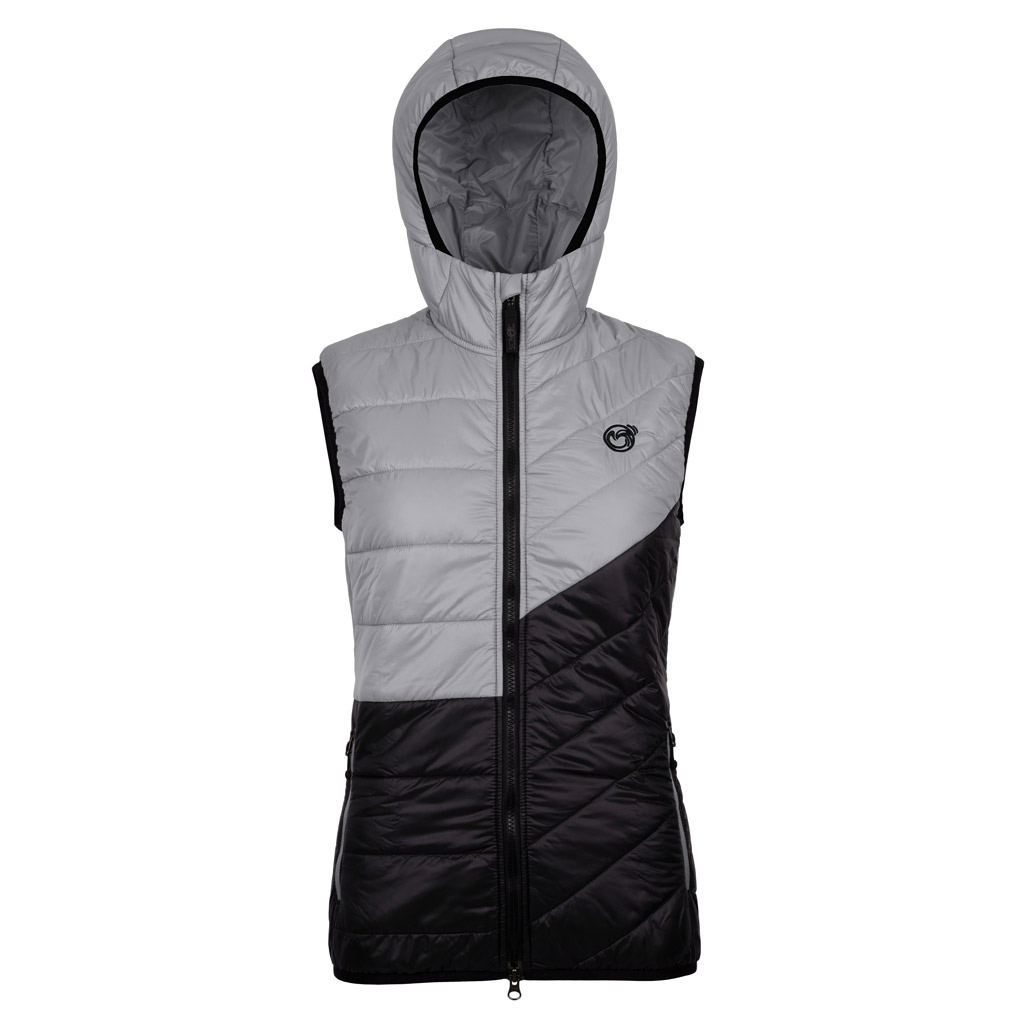 sLoft Merino Hybrid Weste Digna w hellgrau für Damen von SCROC