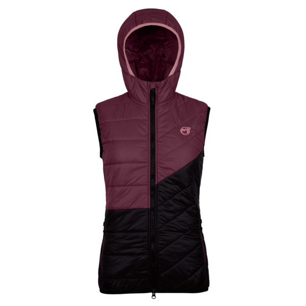 sLoft Merino Hybrid Weste Digna w in weinrot für Damen von SCROC
