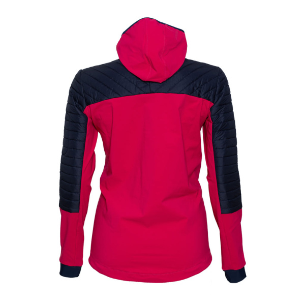 Die sLoft Merino Jacke Nepo w pink verbindet das Beste aus zwei Welten: wärmendes Loftmaterial & bewegliches Softshell.