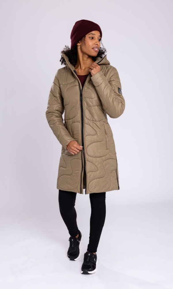 sLoft Merino Mantel Amuza w in khaki für Damen - Produktinnovation von SCROC