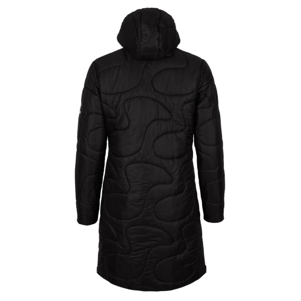 Rückansicht des sLoft Merino Mantel Amuza w schwarz für Damen von SCROC.