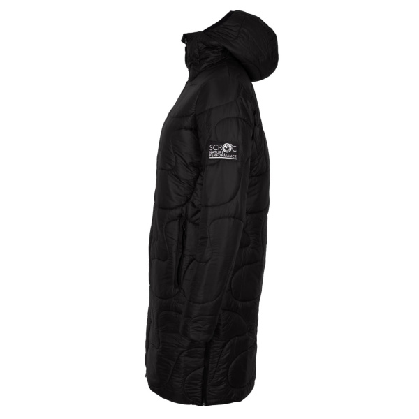 sLoft Merino Mantel Amuza w schwarz mit Zippe am Saum von SCROC.