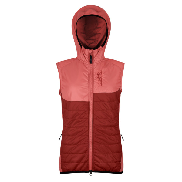 sLoft Merino Hybrid Weste Bella w für Damen in koralle von SCROC.