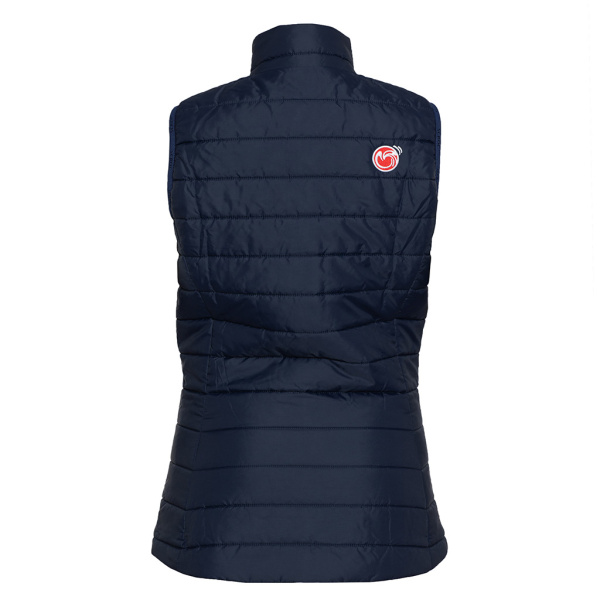 Das perfekte Überzieh-Gilet für kalte Tage: sLoft Merino Weste Lano w dunkelblau für Damen.