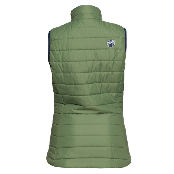 Das perfekte Überzieh-Gilet für kalte Tage: sLoft Merino Weste Lano w olivgrün für Damen.