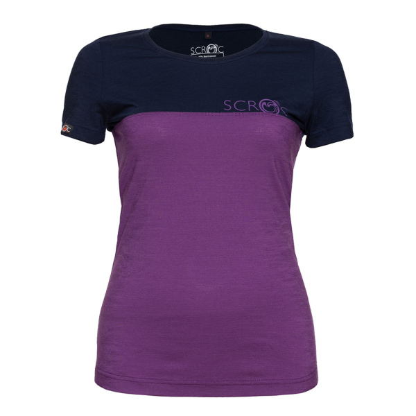 sMerino 155 Shirt Teo w violett für Damen von SCROC.