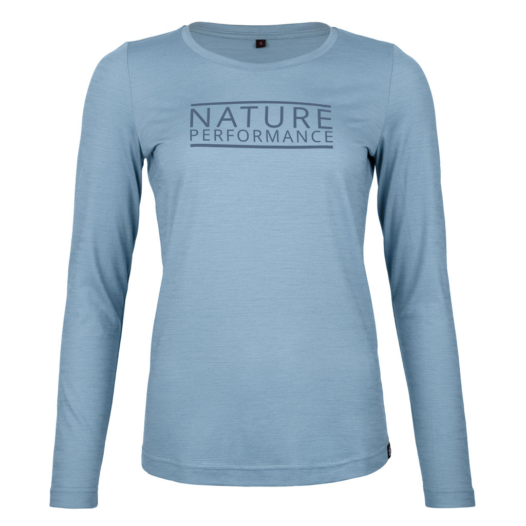 sMerino 155 Shirt Ama langarm w himmelblau für Damen von SCROC