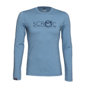 sMerino 155 Shirt Brako langarm eisblau für Herren von SCROC.