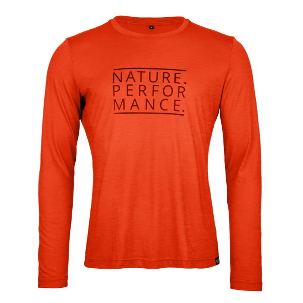 sMerino 155 Shirt Ideo langarm m blutorange für Herren von SCROC