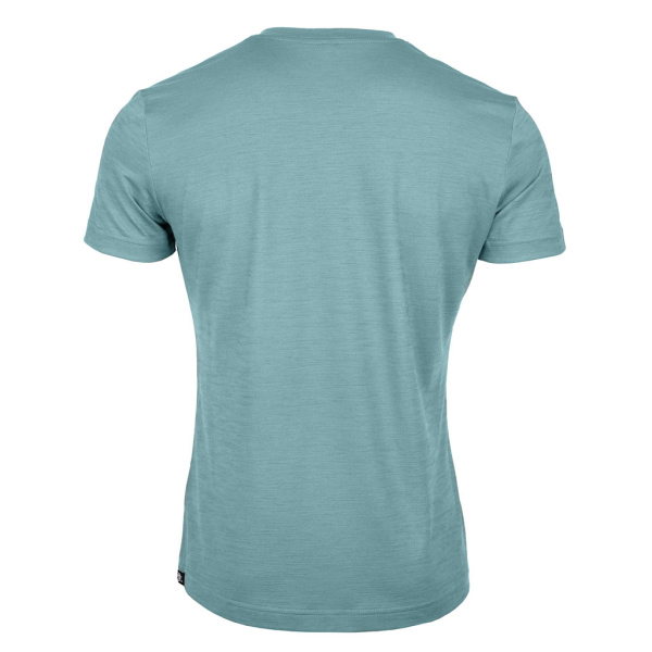 Rückansicht des sMerino 155 Shirt Lardo m türkis Herren von SCROC