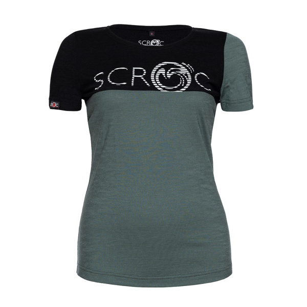 Rückansicht sMerino 160 Shirt Eblo w dunkler salbei für Damen von SCROC.