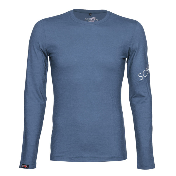sMerino 160 Shirt Etera langarm stahlblaufür Herren von SCROC.