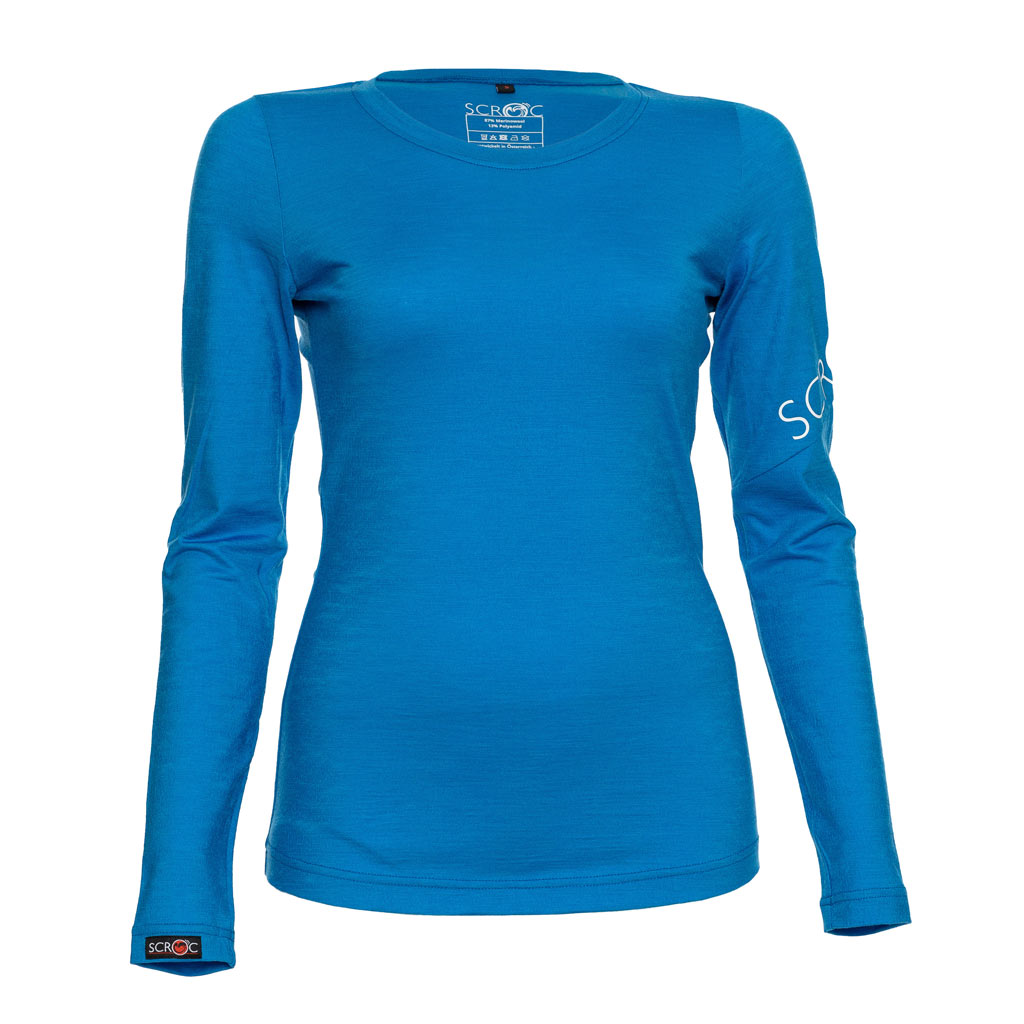 sMerino 160 Shirt Etera langarm w blau Damen von SCROC