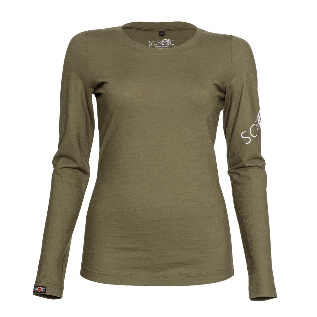 sMerino 160 Shirt Etera langarm w khaki Damen von SCROC