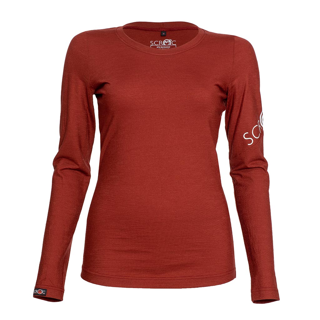 sMerino 160 Shirt Etera langarm w rostbraun Damen von SCROC