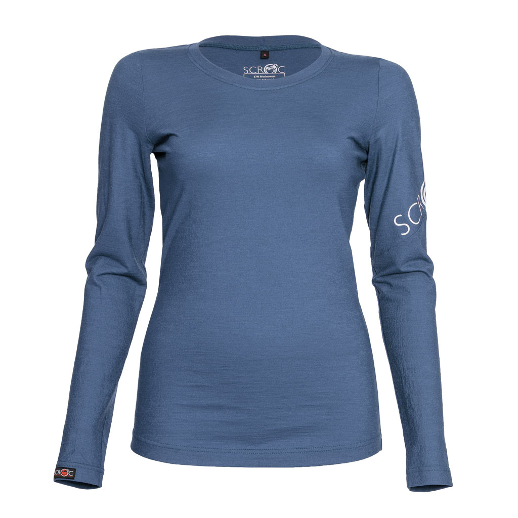 sMerino 160 Shirt Etera langarm w stahlblau Damen von SCROC