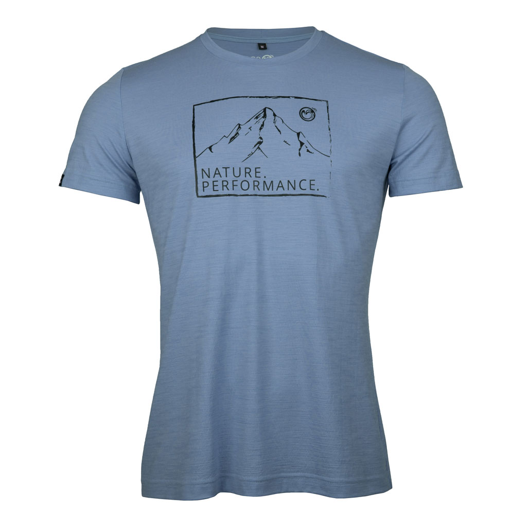 sMerino 160 Shirt Filo m stahlblau Herren von SCROC
