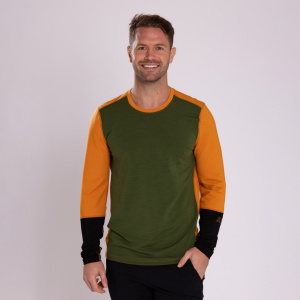 sMerino 190 Shirt Agi langarm m in moosgrün für Herren von SCROC