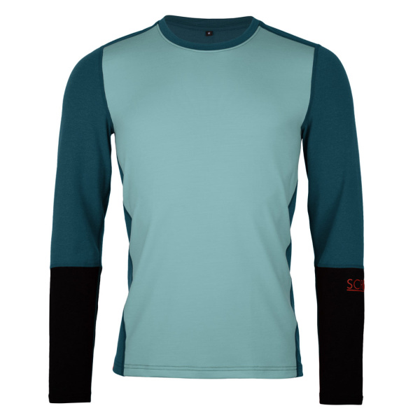 sMerino 190 Shirt Agi langarm m in türkis für Herren von SCROC