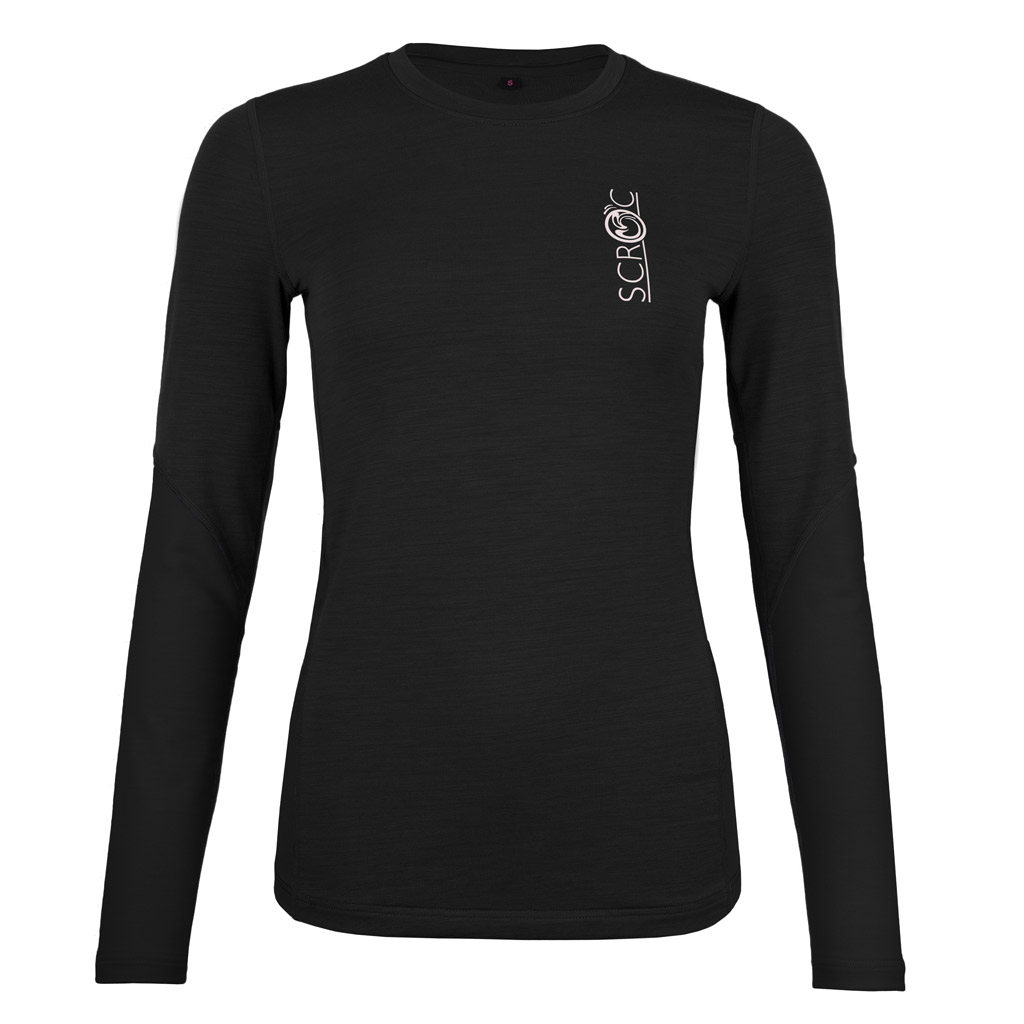 sMerino 190 Shirt Luma langarm w schwarz für Damen von SCROC