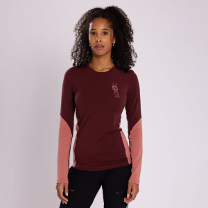 sMerino 190 Shirt Luma langarm w in weinrot für Damen von SCROC