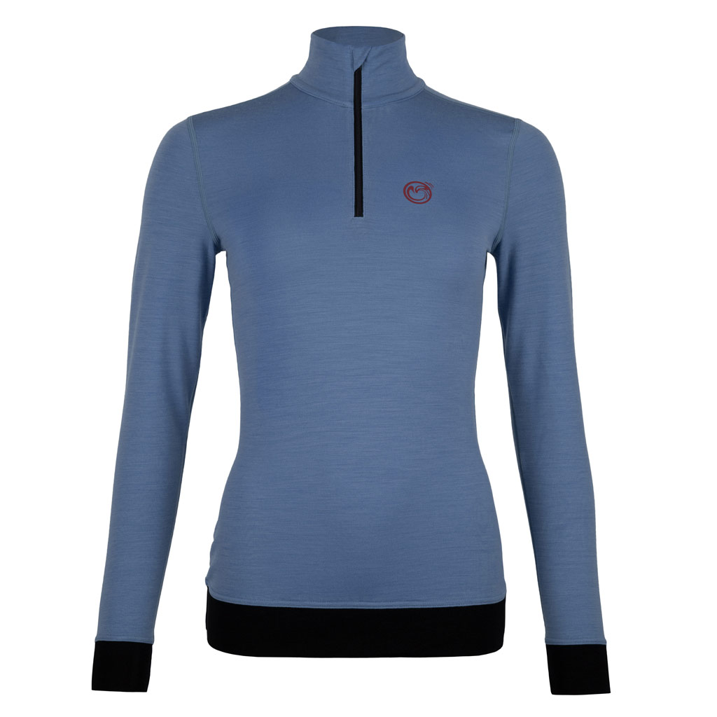 sMerino 190 Shirt Movi langarm w stahlblau Damen von SCROC